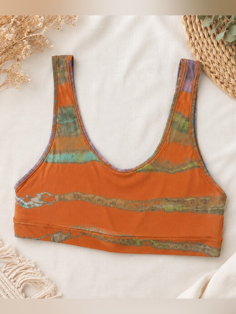 Skims Seamless Tie-Dye Scoop Neck Bralette Size Small